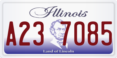 IL license plate A237085