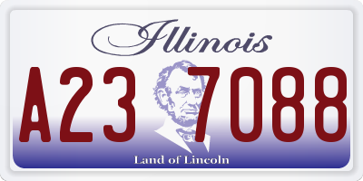 IL license plate A237088