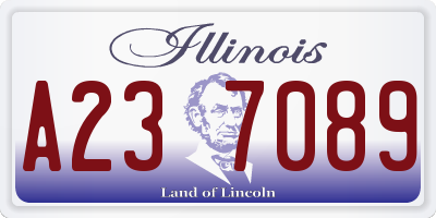 IL license plate A237089