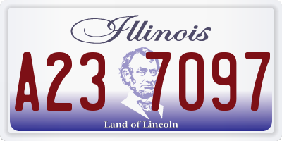 IL license plate A237097