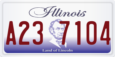 IL license plate A237104