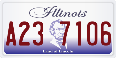 IL license plate A237106