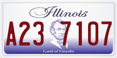 IL license plate A237107