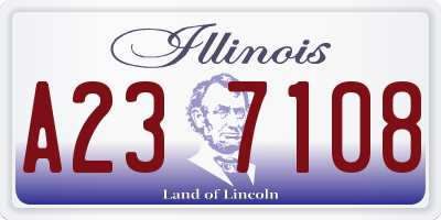 IL license plate A237108