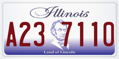 IL license plate A237110