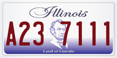 IL license plate A237111