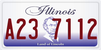 IL license plate A237112