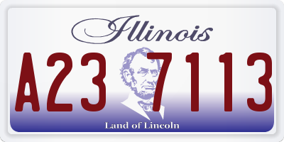 IL license plate A237113