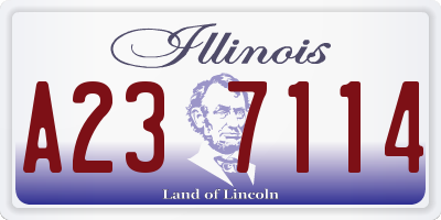 IL license plate A237114