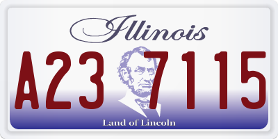 IL license plate A237115