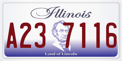 IL license plate A237116
