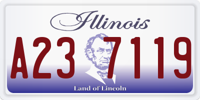IL license plate A237119