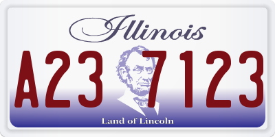 IL license plate A237123