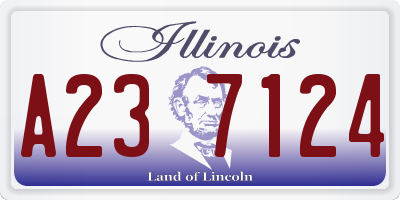 IL license plate A237124