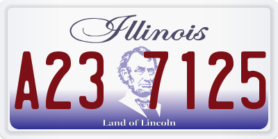 IL license plate A237125