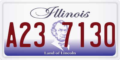 IL license plate A237130