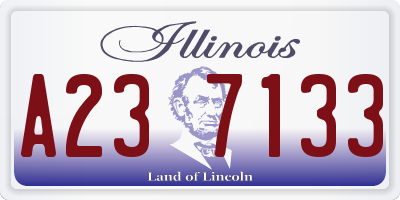IL license plate A237133