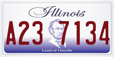 IL license plate A237134