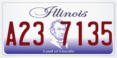 IL license plate A237135