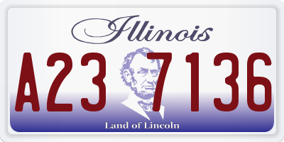IL license plate A237136