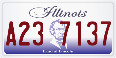 IL license plate A237137