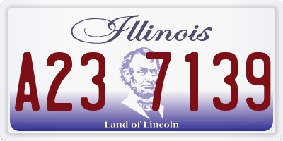 IL license plate A237139