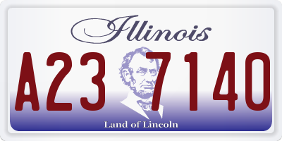 IL license plate A237140