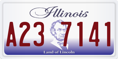 IL license plate A237141