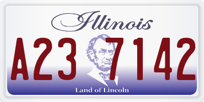 IL license plate A237142