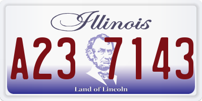 IL license plate A237143
