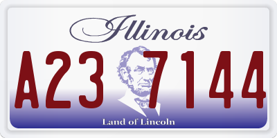 IL license plate A237144