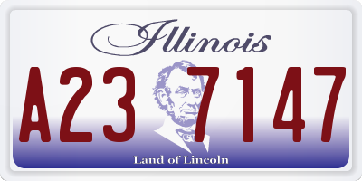 IL license plate A237147