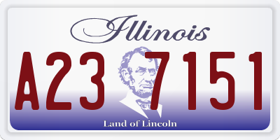 IL license plate A237151