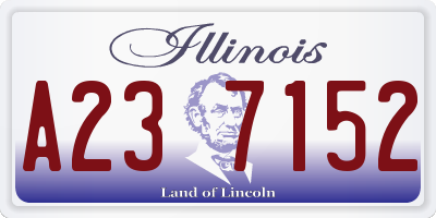 IL license plate A237152