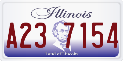 IL license plate A237154