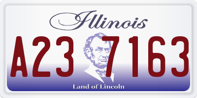 IL license plate A237163