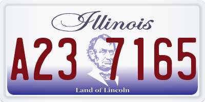 IL license plate A237165