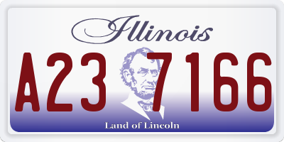 IL license plate A237166