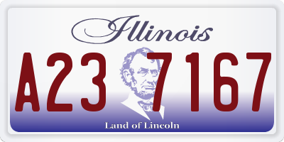 IL license plate A237167