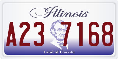 IL license plate A237168