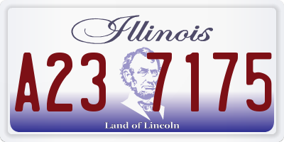 IL license plate A237175