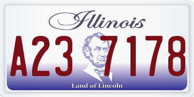 IL license plate A237178