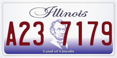 IL license plate A237179
