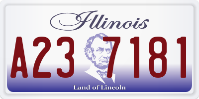 IL license plate A237181