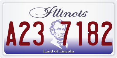 IL license plate A237182