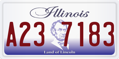 IL license plate A237183
