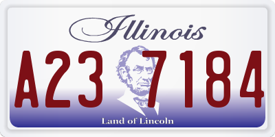 IL license plate A237184
