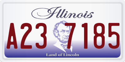 IL license plate A237185