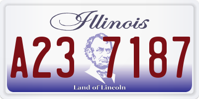 IL license plate A237187