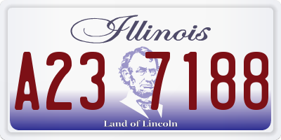 IL license plate A237188